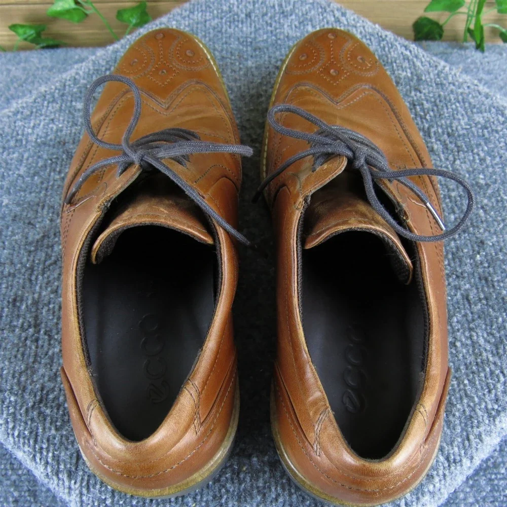 Ecco Men's  Derby Oxfords Brown Leather Size 42 Medium Gently Used‎ 2025